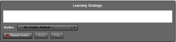 8. Learning Strategy Panel